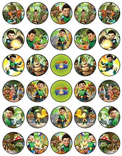 30 x Edible Cupcake Toppers Themed of Tree Fu Tom Collection of Edible Cake Decorations  Uncut Edible on Wafer Sheet