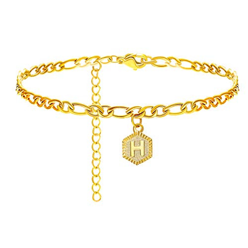Initial Anklet Gold Ankle Bracelets for Women Letter Anklet Figaro Chain Anklet with Initials Cute Summer Anklets Beach Foot Jewelry Stainless Steel Anklet Bracelet H Initial Anklet Gold Ankle Bracelets for Women Letter Anklet Figaro Chain Anklet with Initials Cute Summer Anklets Beach Foot Jewelry Stainless Steel Anklet Bracelet H