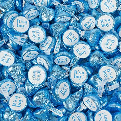 324 Blue Boy Baby Baby Shower Stickers for Hersheys Kisses Favors 324 Count DIY Baby Shower Favors for Guests