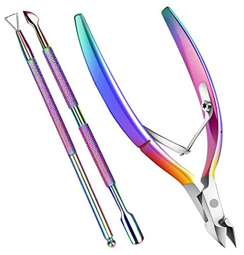 3PCS Cuticle Pusher Remover Kit Cuticle Nipper Triangle Cuticle Peeler Scraper and Double Ended Cuticle Pusher Cutter Stainless Steel Nail Art ManicurePedicure Tools 3PCS Cuticle Pusher Remover Kit Cuticle Nipper Triangle Cuticle Peeler Scraper and Double Ended Cuticle Pusher Cutter Stainless Steel Nail Art ManicurePedicure Tools