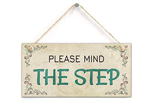 Nawilbi Please Mind The Step- Cute Indoor House Home Accessory Gift Sign 10 x5