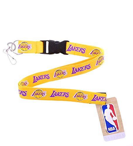 PSG Basketball Sports Lanyard with Detachable Buckle and Clip Los Angeles Lakers