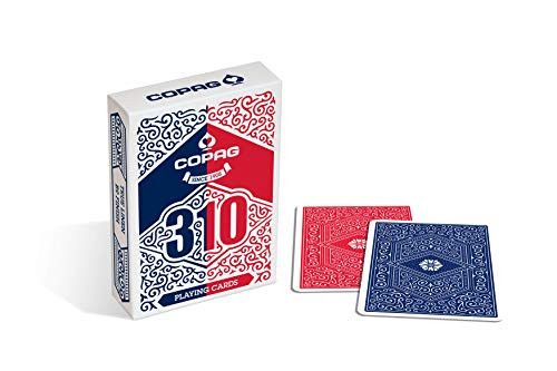 Copag 310 Slimline Double Backed Premium Playing Card Deck - Blue Poker Size Regular Index True Linen B9 Finish