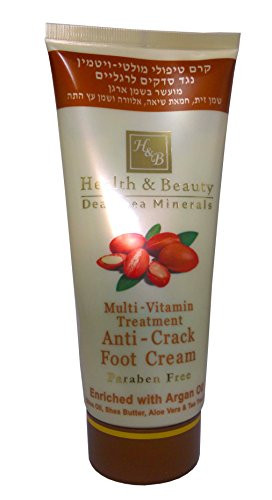 H B Dead Sea Multi-Vitamin Anti-Crack Foot Cream Enriched with Argan Oil 100ml3_4Fl_Oz