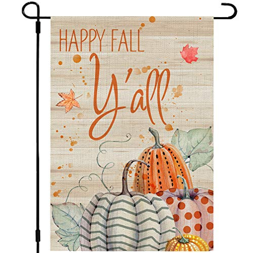 Whaline Happy Fall Garden Flag Double-Sided Pumpkin Yard Flag Autumn Burlap Outdoor Flag for Fall Harvest Thanksgiving Party Decoration 12_5 x 18 Inch Whaline Happy Fall Garden Flag Double-Sided Pumpkin Yard Flag Autumn Burlap Outdoor Flag for Fall Harvest Thanksgiving Party Decoration 12_5 x 18 Inch