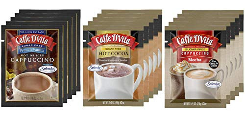 Caffe DVita Envelope Assortment Sugar Free 3 Flavors 5 Each 15 Total Caffe DVita Envelope Assortment Sugar Free 3 Flavors 5 Each 15 Total