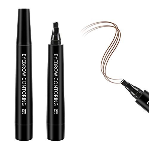 Boobeen Eyebrow Tattoo Pen - Waterproof Microblading Eyebrow Pencil with a Micro-Fork Tip Applicator - Creates Natural Eyebrow Makeup