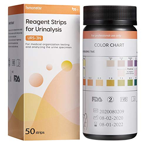 Femometer Urinary Tract Infection Test Strips  UTI Testing Kit for Women   Men Clinically Tested Easy to Use at Home Urine Test Strips for Leukocytes Nitrite and PH Test 50 Strips