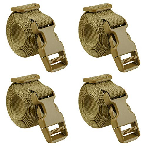 MAGARROW 40 60 Strap Buckle Packing Straps Adjustable 1-Inch Belt 1 Wide - 100 Long Tan 4-Pack