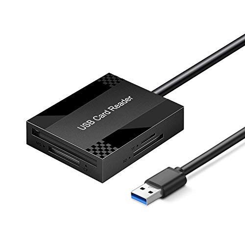 SD Card Reader USB 3_0 Card Hub Adapter for Windows Mac Linux Read 4 Cards Simultaneously CF MS SD TFMicro SD CFI SDXC SDHC Micro SDXC Micro SDHC MMC