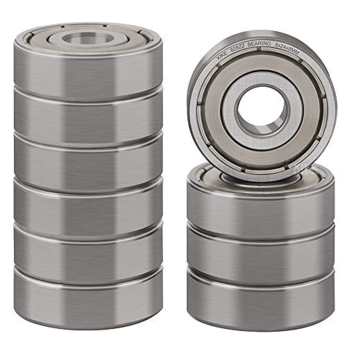 XiKe 10 Pcs 628ZZ Double Metal Seal Bearings 8x24x8mm Pre-Lubricated and Stable Performance and Cost Effective Deep Groove Ball Bearings_