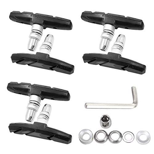 Saipe 3 Pairs V Bike Brakes Pads Set Rubber V-Brake Pads 70mm Universal V Bicycle Brake Blocks with Hex Nut and Shims for MTB Bike Mountain Bicycle No Skid No Noise V-Brake Blocks Saipe 3 Pairs V Bike Brakes Pads Set Rubber V-Brake Pads 70mm Universal V Bicycle Brake Blocks with Hex Nut and Shims for MTB Bike Mountain Bicycle No Skid No Noise V-Brake Blocks