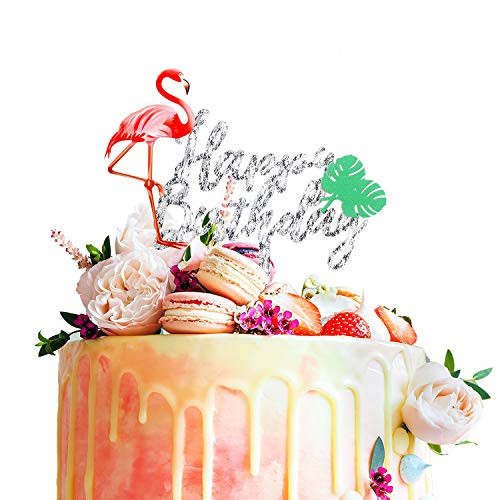 Acrylic Aloha Flamingo Birthday Cake Topper - Summer Hawaiian Luau Tropical Party Cake Decor - Baby Shower Kids Birthday Party Decoration Acrylic Aloha Flamingo Birthday Cake Topper - Summer Hawaiian Luau Tropical Party Cake Decor - Baby Shower Kids Birthday Party Decoration