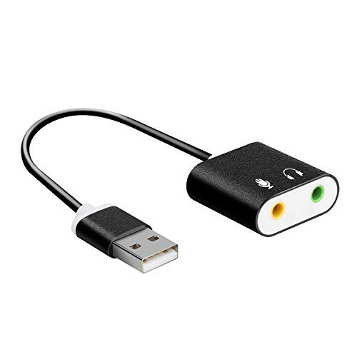KIMAFUN USB External Stereo Sound Adapter for Windows and Mac with Two Separated 3_5mm Jack Plug and Play No Drivers Needed
KIMAFUN USB External Stereo Sound Adapter for Windows and Mac with Two Separated 3_5mm Jack Plug and Play No Drivers Needed