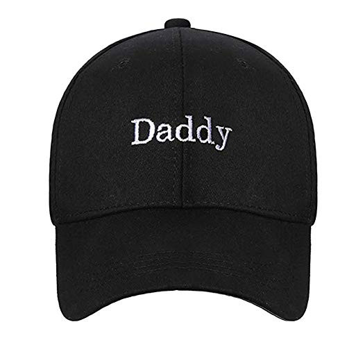 Agshcqi Cap Adjustable Baseball Cap Daddy Hat Headdress Dad-Cap Hat Sunhat Hip-Hop Flat Snapback Black