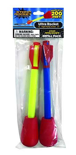 Stomp Rocket Ultra Rocket Refill Pack, 2 Rockets [Packaging May Vary]