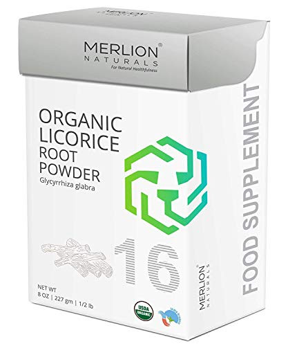 Organic Licorice Root Powder by Merlion Naturals  Glycyrrhiza glabra  USDA NOP Certified 100 Organic  for Healthy Hair   Skin