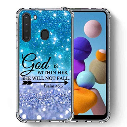 for Samsung Galaxy A21 Case SuperbBeast Psalm 465 God is Within her she Will not Fall Ultra Slim Thin Protective Case CoverReinforced Corner