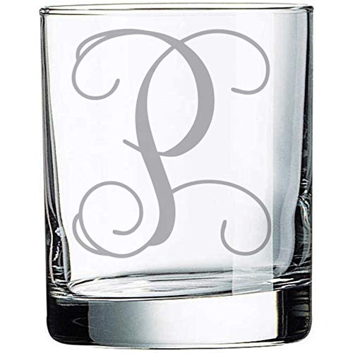Alankathy mugs Monogram Etched Rock Glass Wine glass P