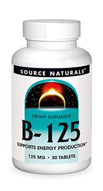 Source Naturals B-125 125 mg B-Vitamins For Energy Production Support - 30 Tablets Source Naturals B-125 125 mg B-Vitamins For Energy Production Support - 30 Tablets