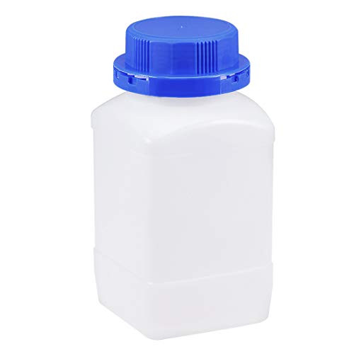 uxcell Plastic Lab Chemical Reagent Bottle 750ml25_4oz Wide Mouth Sample Sealing Liquid Storage Container Translucent