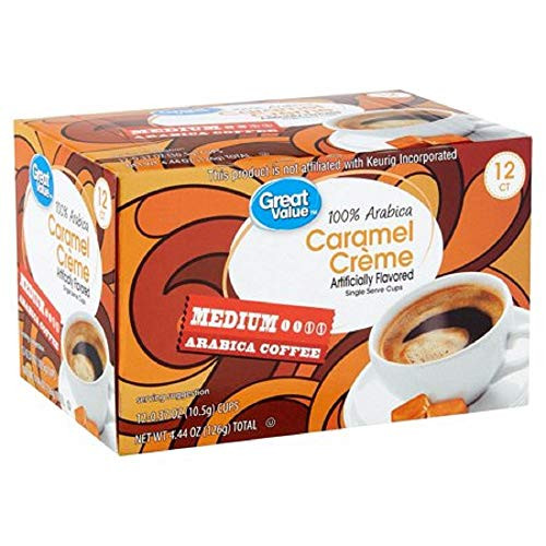 Great Value 100 Arabica Caramel Crème Medium Arabica Coffee 0_37 oz 12 count