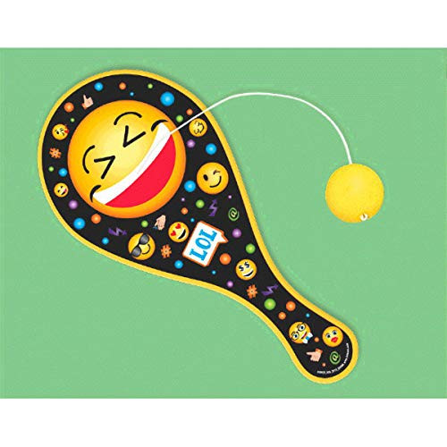 amscan Emoji Paddle Ball  Party Favor  12 Ct_