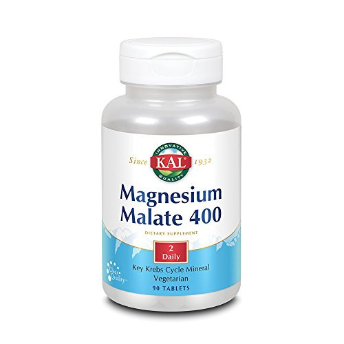 KAL® Magnesium Malate 400  Chelated with Malic Acid for Energy Production  Supports Healthy Muscle Function  90 Vegetarian Tablets