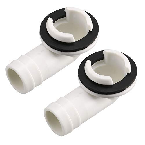 uxcell Air Conditioner Drain Hose Connector Elbow Fitting with Rubber Ring for Mini-Split Units and Window AC Unit 22_5mm 2Pcs