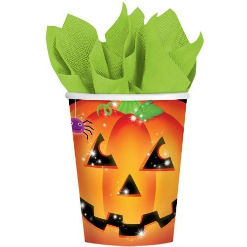 amscan Perfect Pumpkin 9oz Paper Cups 8ct
