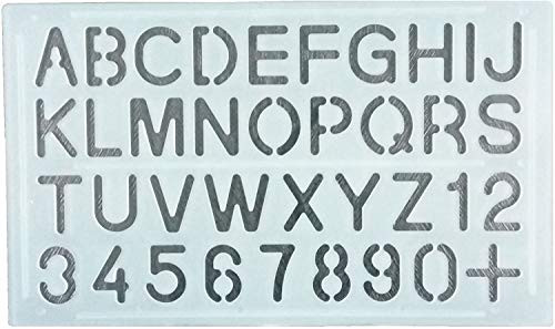 Utoolmart English Alphabets Stencils and Arabic Numerals Stencils with Symbols Letter Stencils Number Stencils for Drawing Bookmarks Templates 1Pcs