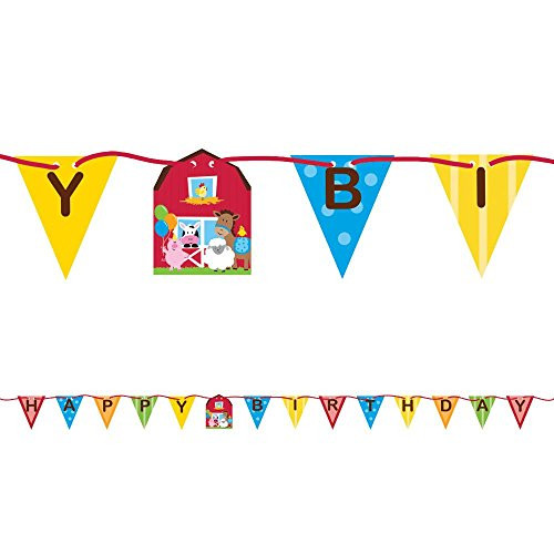 Creative Converting Ribbon Shaped Farmhouse Fun Banner