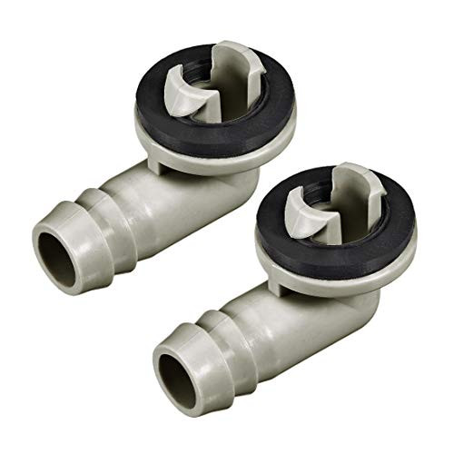 uxcell Air Conditioner Drain Hose Connector Elbow Fitting with Rubber Ring for Mini-Split Units and Window AC Unit 15mm 2Pcs