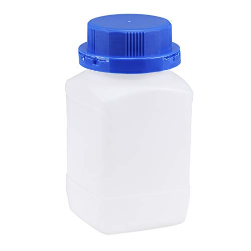 uxcell Plastic Lab Chemical Reagent Bottle 500ml16_9oz Wide Mouth Sample Sealing Liquid Storage Container Translucent