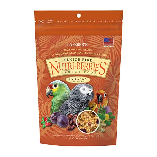 LAFEBERS Senior Bird Nutri-Berries Pet Bird Food Made with Non-GMO and Human-Grade Ingredients for Parrots 10 ozgredients for Parrots 10 oz LAFEBERS Senior Bird Nutri-Berries Pet Bird Food Made with Non-GMO and Human-Grade Ingredients for Parrots 10 ozgredients for Parrots 10 oz