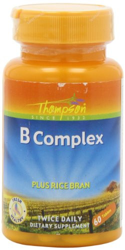 Thompson B-Complex with Rice Bran Tablets 60 Count Pack of 3