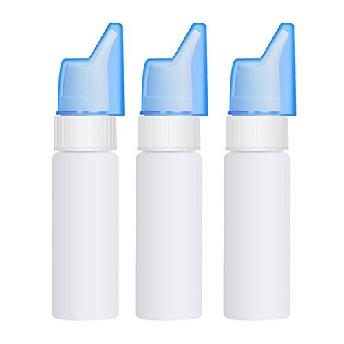 MEABEN 5 Pieces Empty Nasal Spray Bottles Refillable Plastic Fine Mist Nose Nasal Saline Atomizer Spray Bottles Containers Pump Sprayers for Nasal Spray Saline Application 70ml