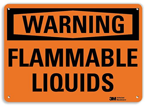 SmartSign Warning - Flammable Liquids Sign  7 x 10 3M Reflective Aluminum