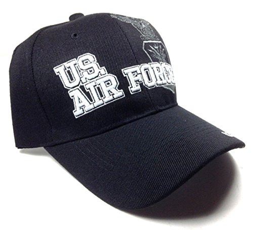 USAF United States Air Force Adjustable Hat Black Text Logo
