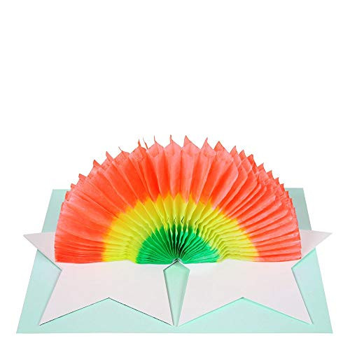 Meri Meri Star and Rainbow Card Honeycomb Birthday Pop-Up Greeting Card