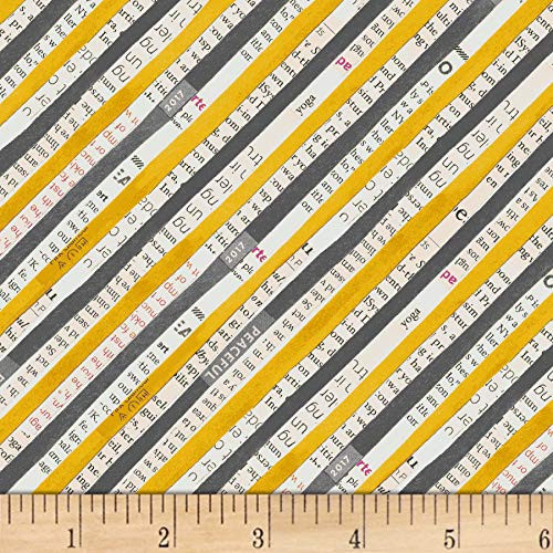 Carrie Bloomston Wonder Bias Stripe Charcoal Quilt Fabric