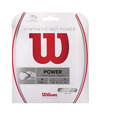 Wilson Synthetic Gut Power 40-Feet Tennis String Set White 16