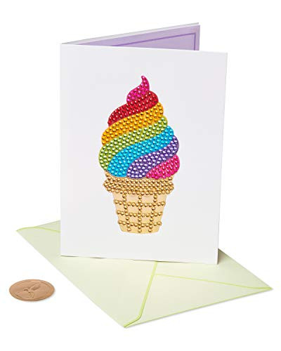 Papyrus Birthday Card Rainbow Ice Cream
