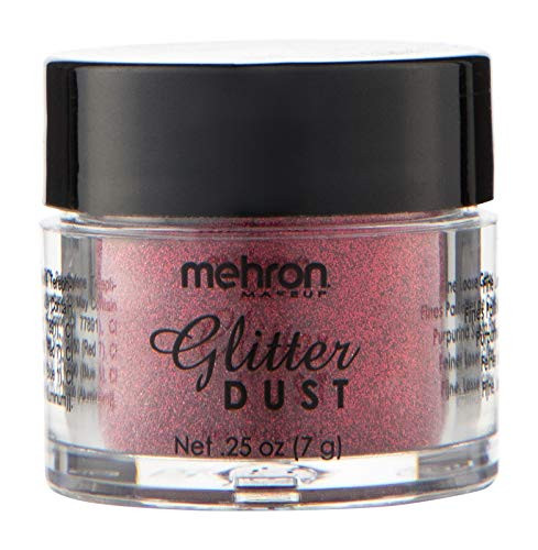 Mehron Makeup GlitterDust _25 ounce Dynamite Red