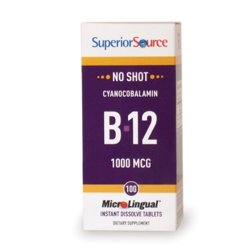 Superior Source Vitamin B12 1000mcg Cyan_ 100 tablets Superior Source Vitamin B12 1000mcg Cyan_ 100 tablets