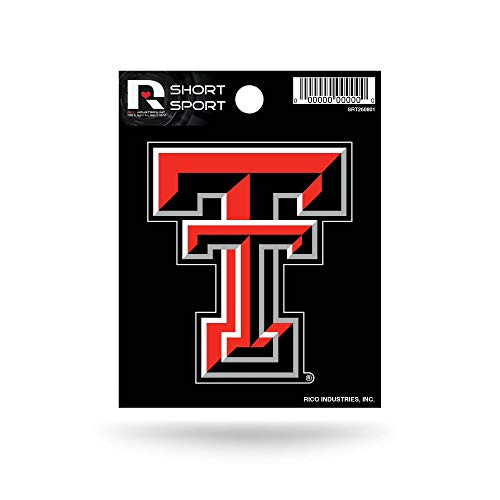 NCAA Rico Industries Die Cut Team Logo Short Sport Sticker Texas Tech Red Raiders