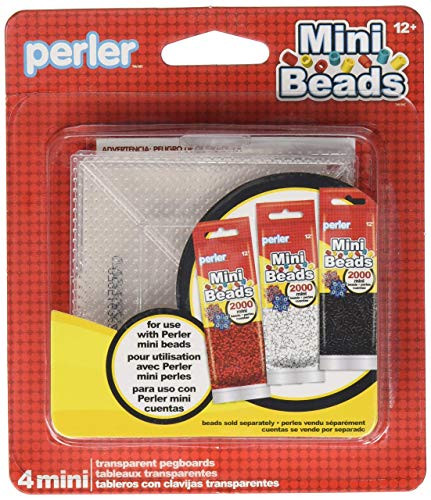 Perler Mini Beads Square Mini Pegboard Set 4 pcs