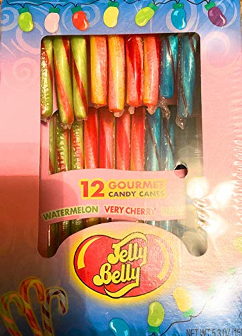 Jelly Belly Gourmet Candy Canes_ Holidays Candy 1 5_3oz Box 12 individual wrapped pieces Jelly Belly Gourmet Candy Canes_ Holidays Candy 1 5_3oz Box 12 individual wrapped pieces