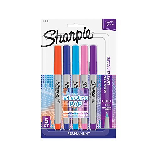 Sharpie 1919848 Permanent Markers, Ultra Fine Point, Assorted 2015 Colors, 5-Count