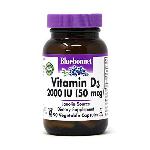 BlueBonnet Vitamin D3 2000 IU Vegetable Capsules 90 Count